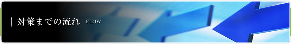 対策までの流れ FLOW