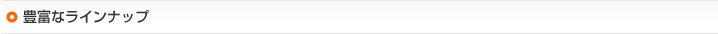 豊富なラインナップ